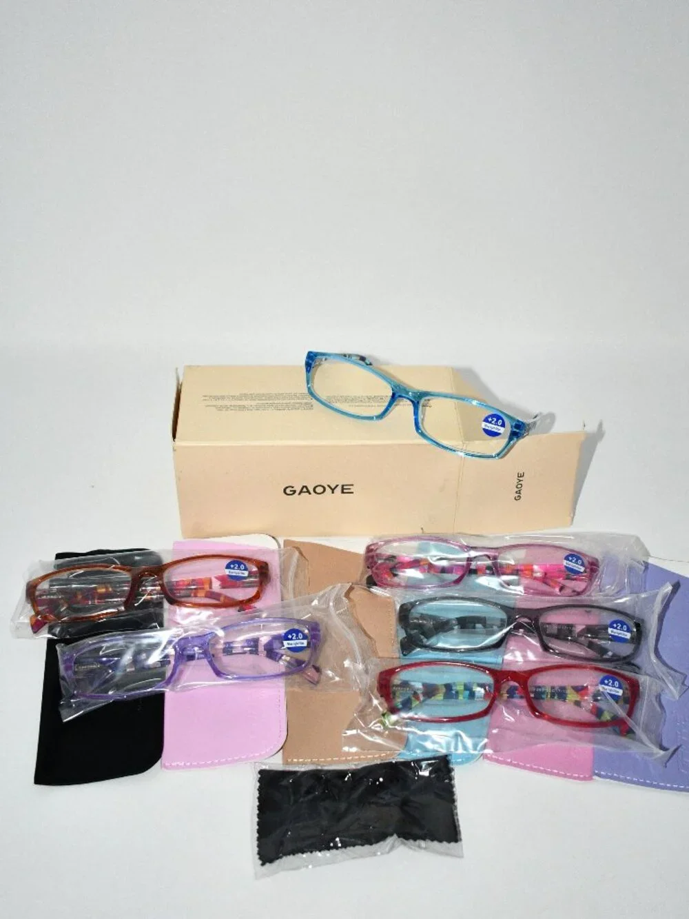GAOYE 6 Pack Reading Glasses +2.00 Blue Light Filter Colorful Readers Women New